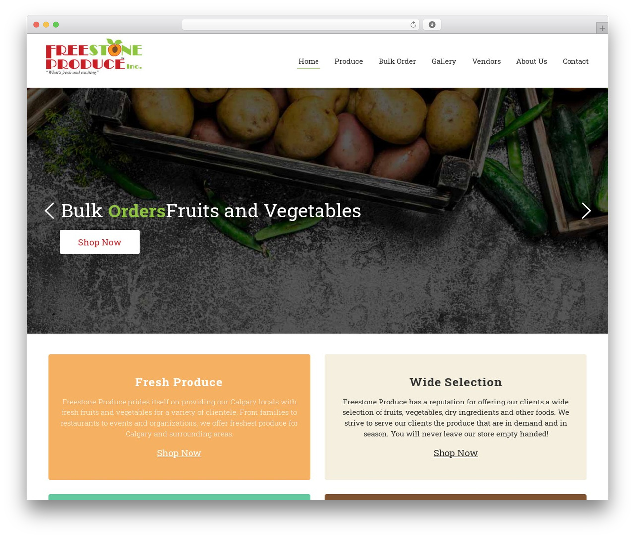 Best WordPress theme Freestone - freestoneproduce.com