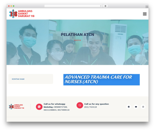 Cardioly WordPress page theme - ambulans118.org