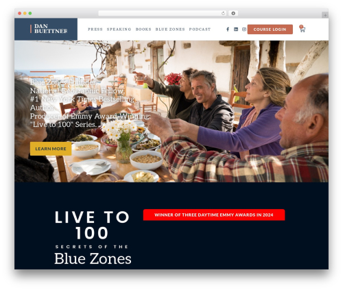 Dan Buettner WordPress theme - danbuettner.com