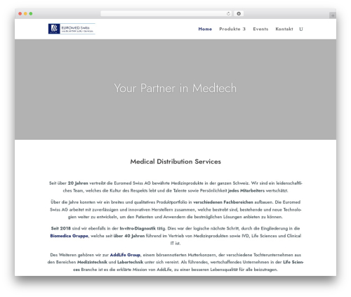 Divi top WordPress theme - euromed.ch