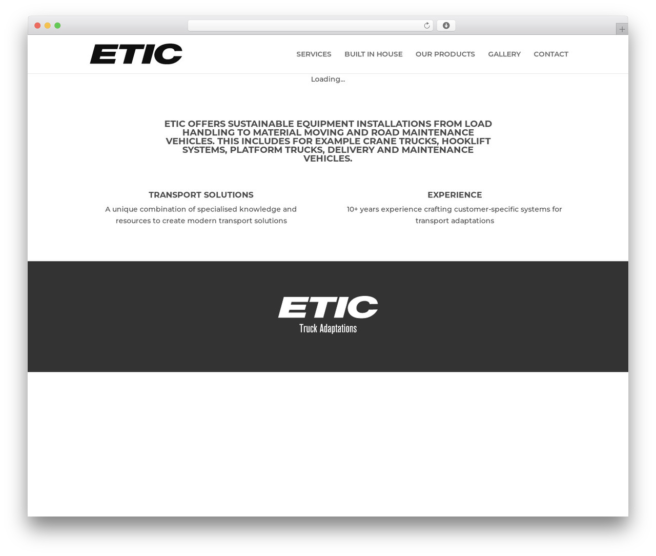 Divi WordPress theme - etictrucks.com