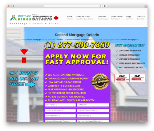 DynamiX theme WordPress - secondmortgageontario.com