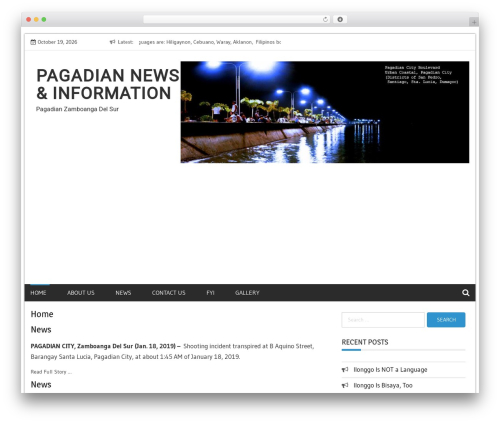 Newslite WordPress theme - pagadian.org