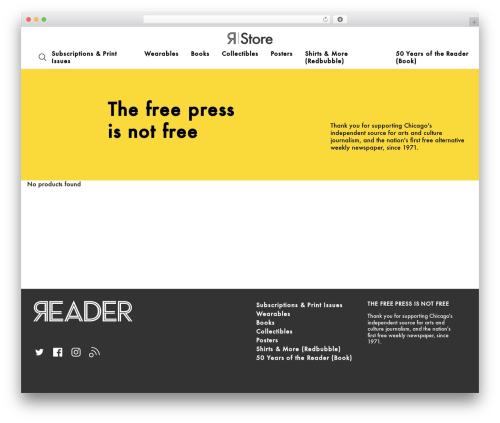 Reader WordPress shopping theme - store.chicagoreader.com