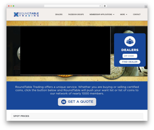 Round Table WordPress theme design - roundtabletrading.com