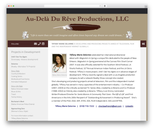 Circle portfolio WordPress plugin - au-deladureveproductions.com