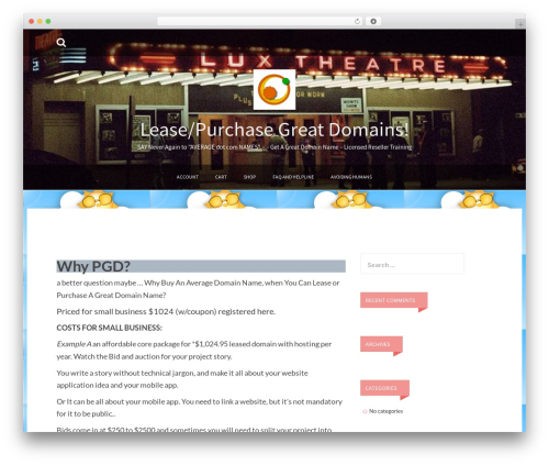 WordPress theme Amora - purchasegreatdomains.com