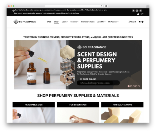 WordPress theme The7 - bcfragrance.com