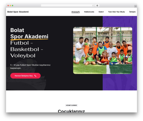WordPress website theme StartBox - bolatsporakademi.com
