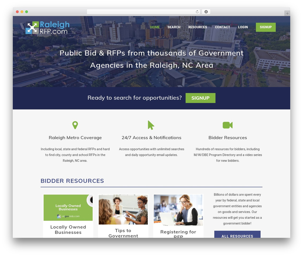 Bridge theme WordPress - raleighrfp.com