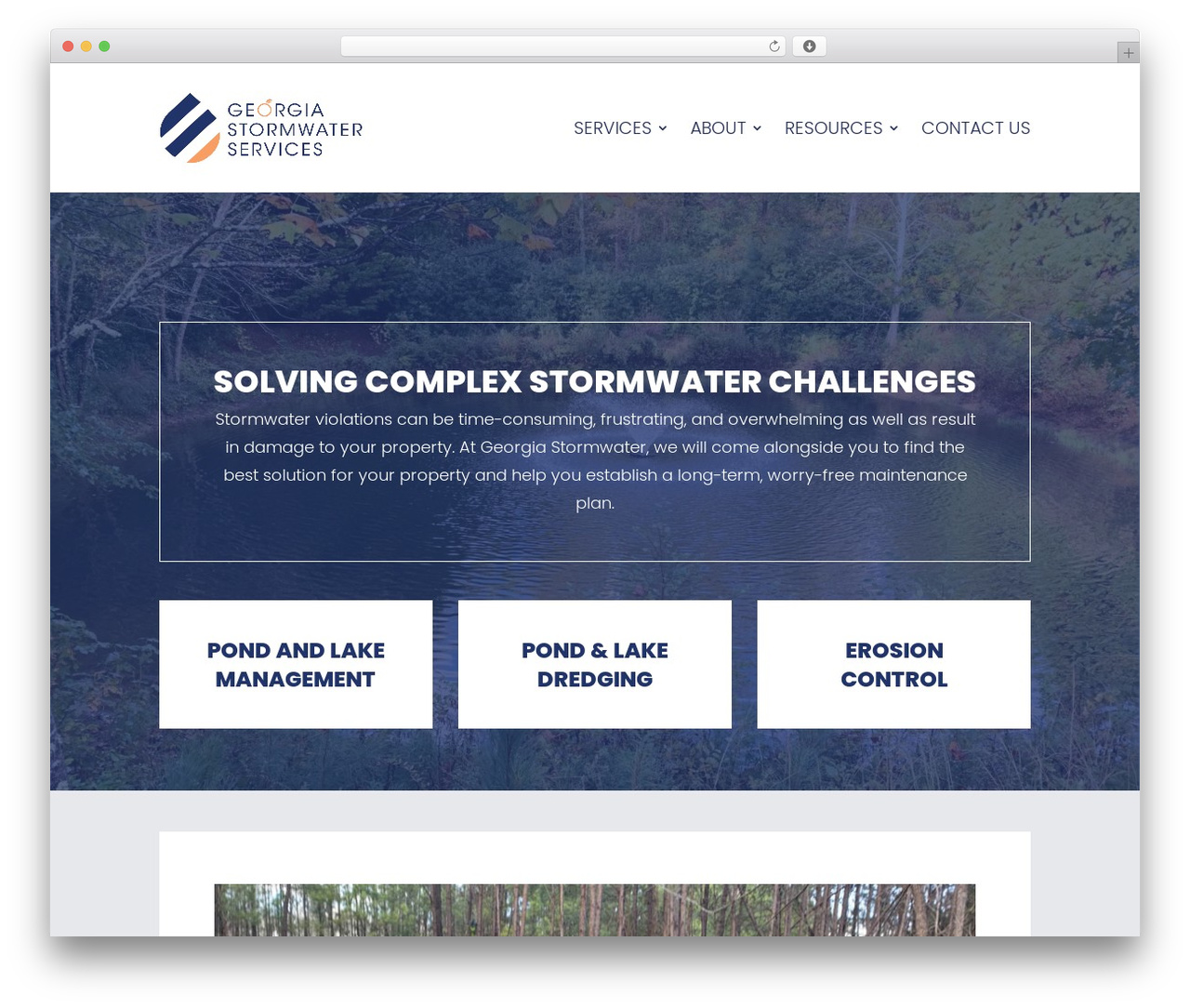 Divi WordPress theme - georgiastormwaterservices.com