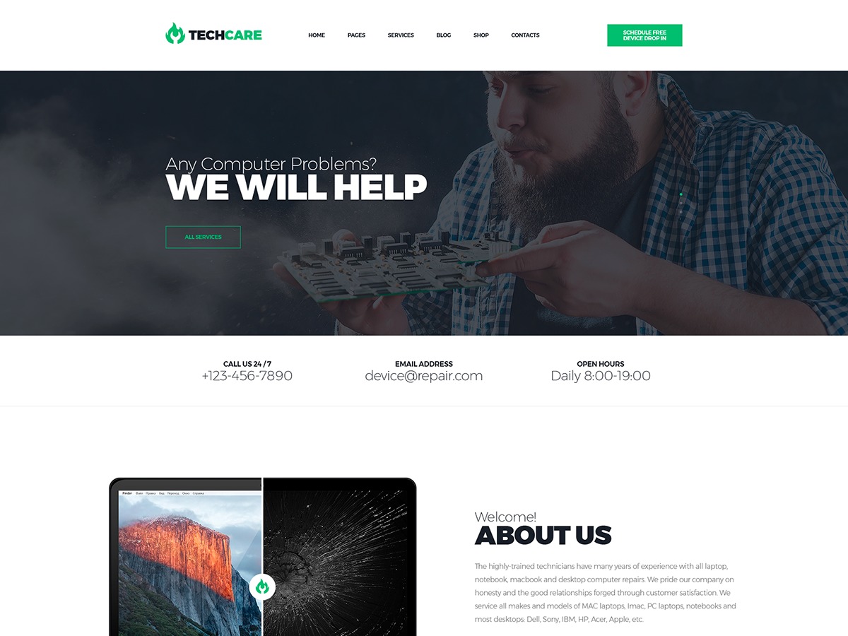 TechCare WordPress theme TechCare WordPress theme
