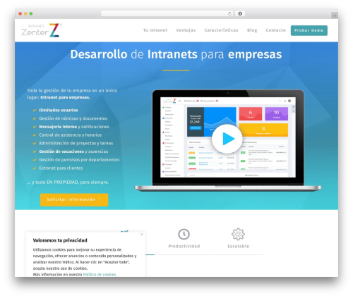 Theme WordPress Startuply WP - intranetzenter.com