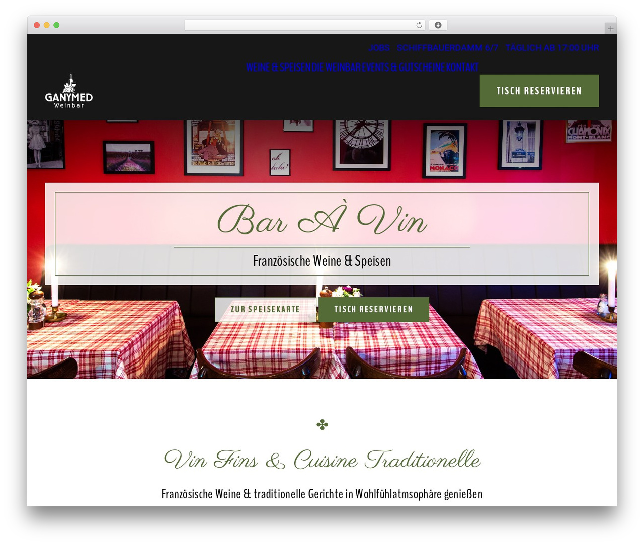 Uncode WP theme - ganymed-weinbar.de