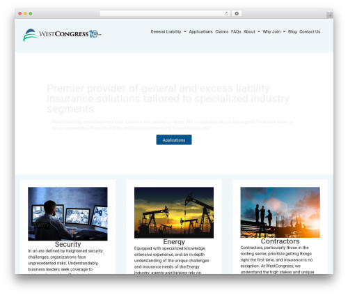 WordPress theme Hello Elementor - PCG - westcongress.com