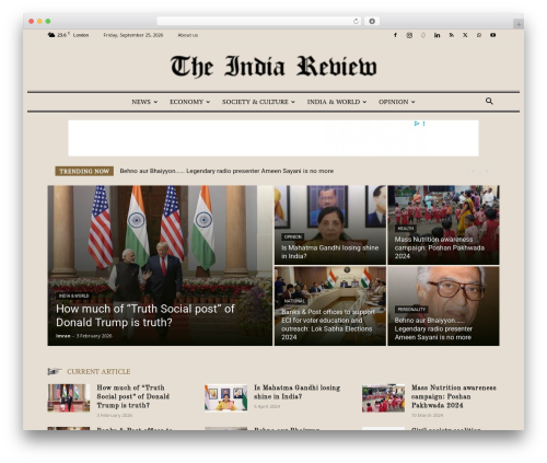 Td subscription WordPress plugin - theindiareview.com