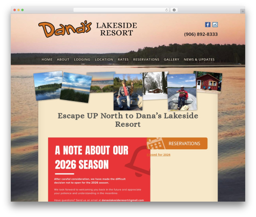 WP theme Custom Theme for WordPress - danasresort.com