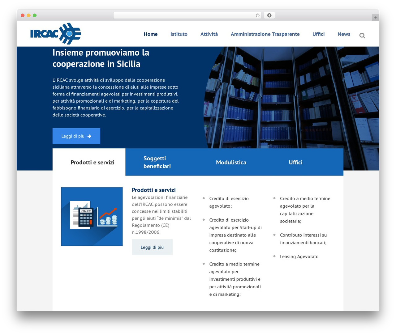 Bridge WordPress theme - ircac.it