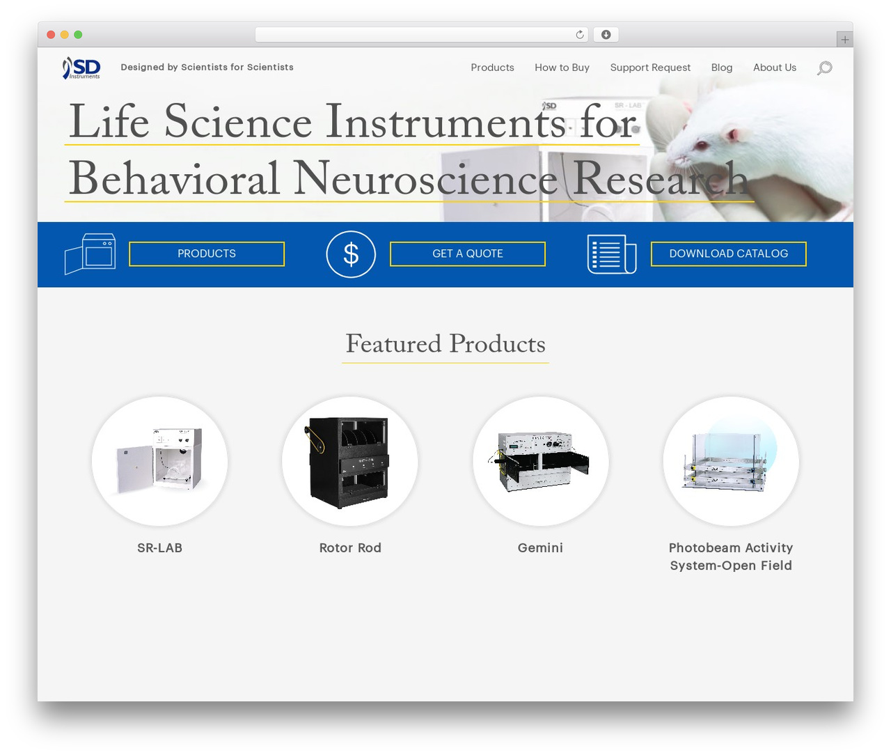 SDInstruments WordPress theme design - sandiegoinstruments.com