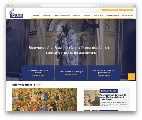 Starter Template WP theme - www.notredamedesvictoires.com