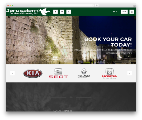 WordPress theme AutoRent - jerusalemrentcar.com
