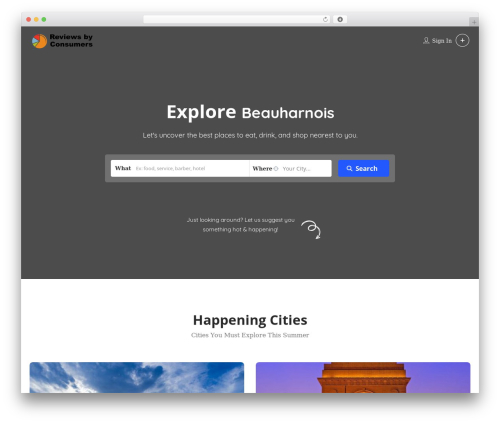 WordPress theme Listingpro - reviewsbyconsumer.com