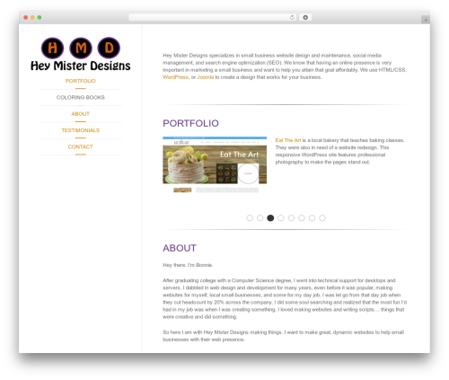 Aurora WordPress theme - heymisterdesigns.com