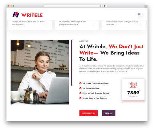 Crator theme WordPress - writele.com