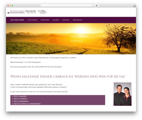 funeral theme WordPress - bestattungen-abendroete.de