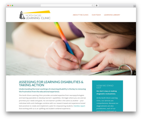 WordPress theme Divi - northshorelearningclinic.com