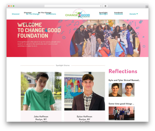 WordPress theme Pinata - change4goodfoundation.com