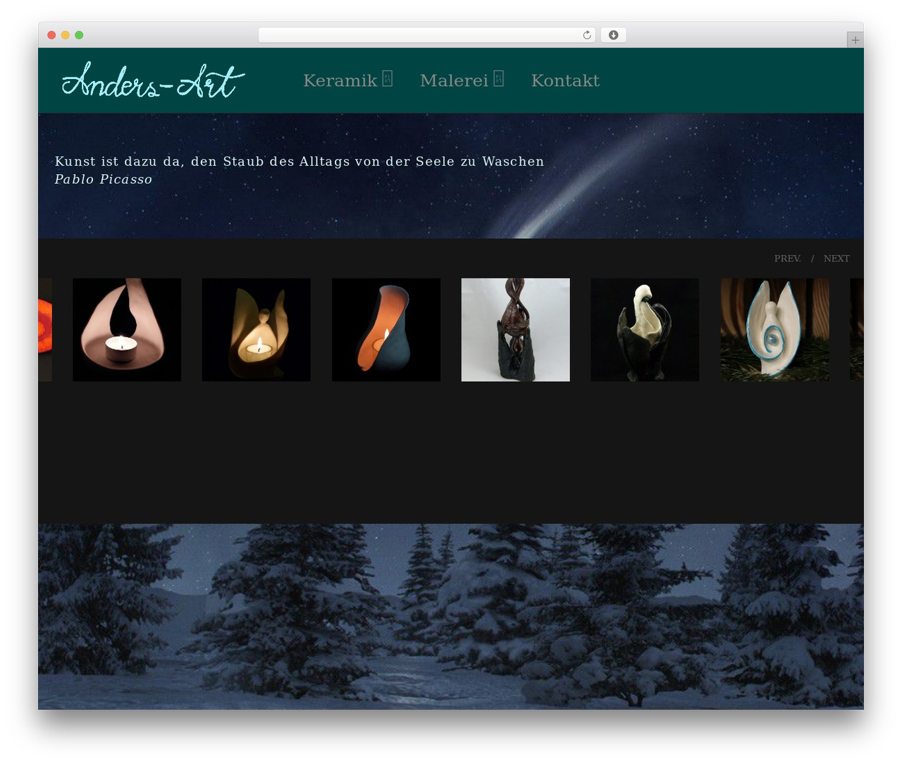 WordPress website theme Shutter - anders-art.net
