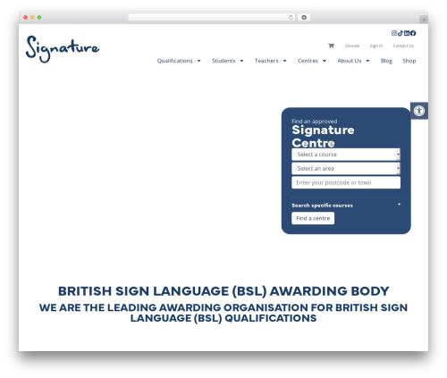 Bootstrap Basic4 theme WordPress free - signature.org.uk
