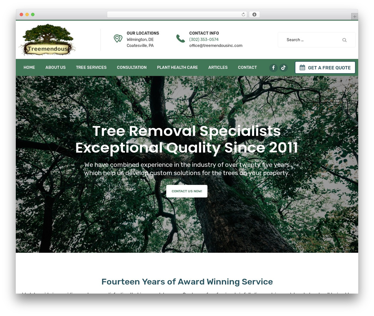 GRD WordPress theme - treemendousinc.com