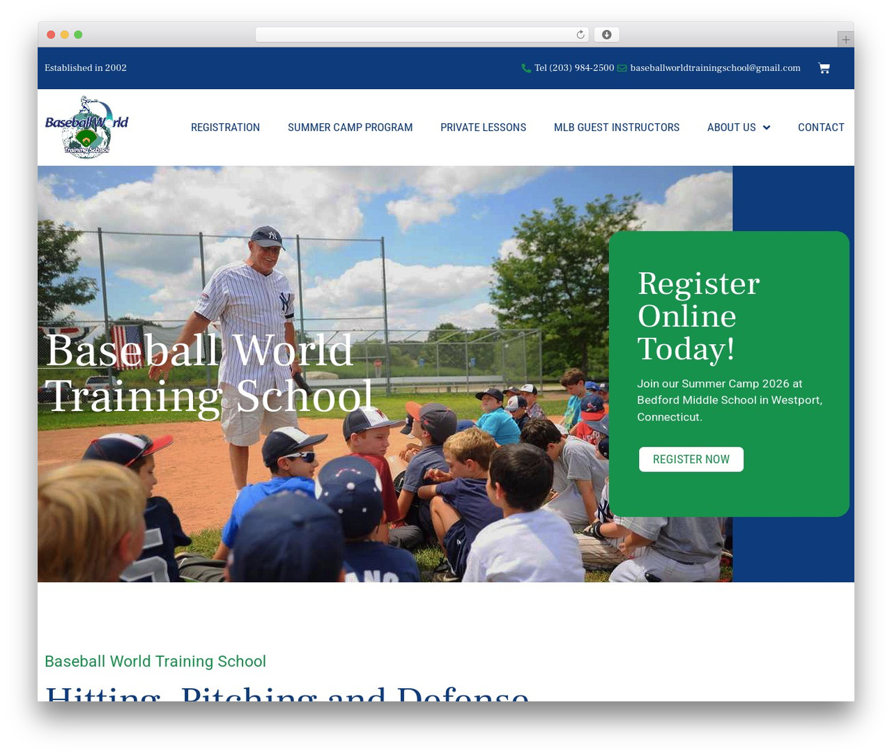 Hello Elementor theme WordPress - baseballworldtrainingschool.com