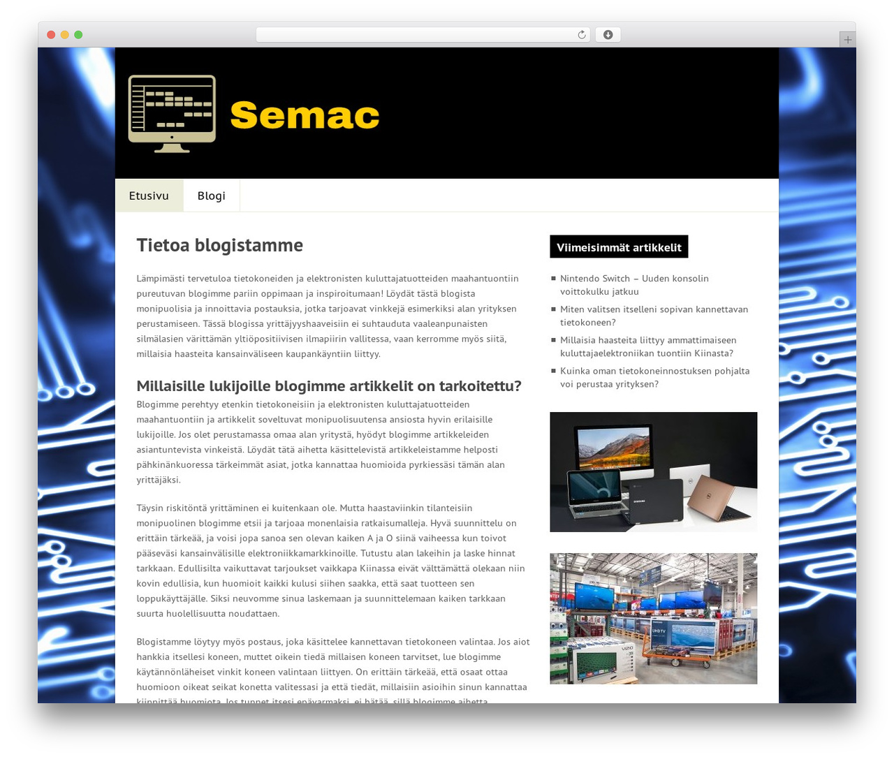 Saturation WordPress theme - semac.fi