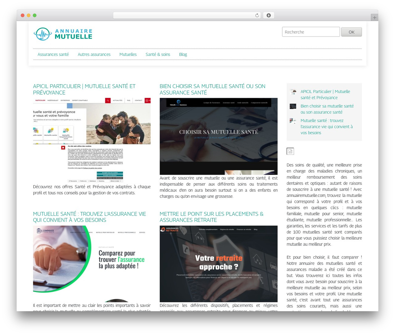Theme WordPress generic-site - annuairemutuelle.com