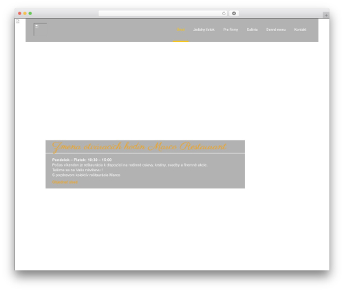 WP theme SKT Restaurant Pro - marcorestaurant.sk