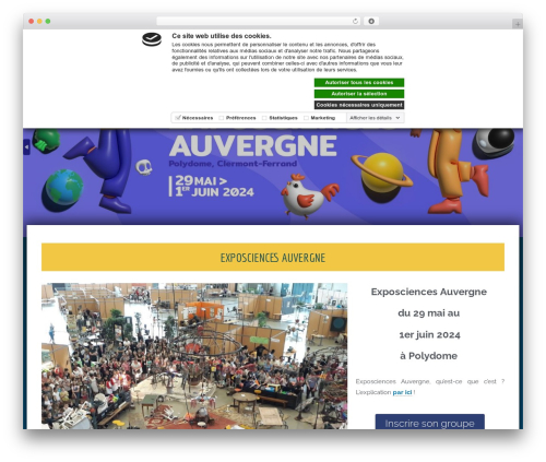 Bulk WordPress theme - exposciences-auvergne.fr