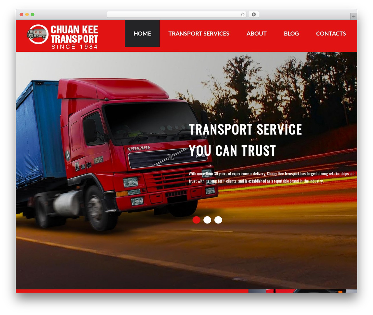 cherry WordPress theme - chuankeetransport.com.sg