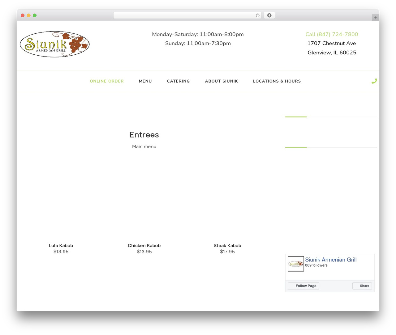 Chic Lite theme WordPress - siunikarmeniangrill.com