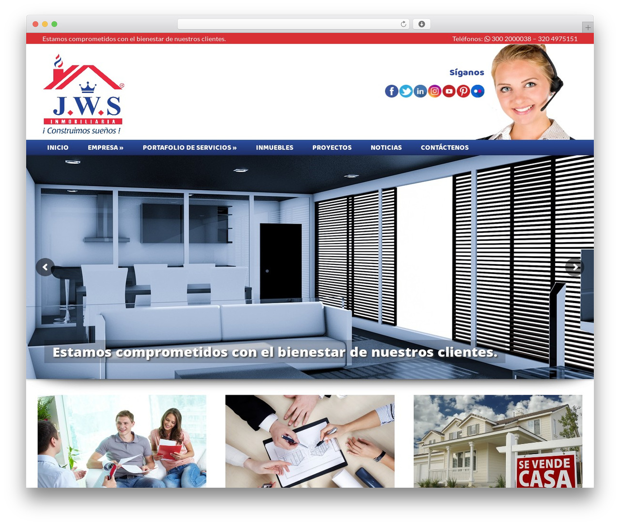 Evolution top WordPress theme - jwsinmobiliaria.com