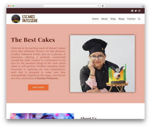 Justshoppe theme WordPress - escakepatisserie.com