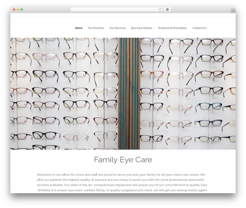Optometry WordPress theme design - familyeyecare1.net