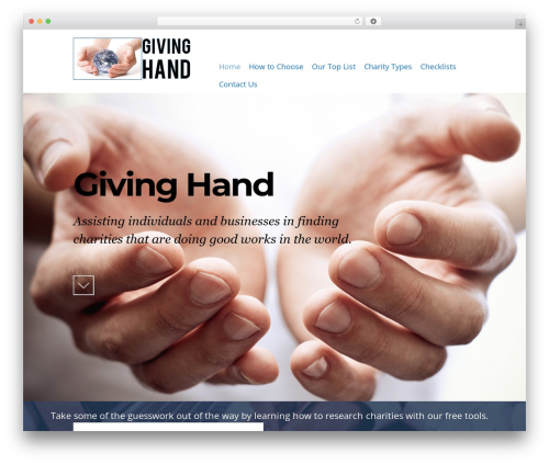 Aspen footer editor WordPress plugin - givinghand.org