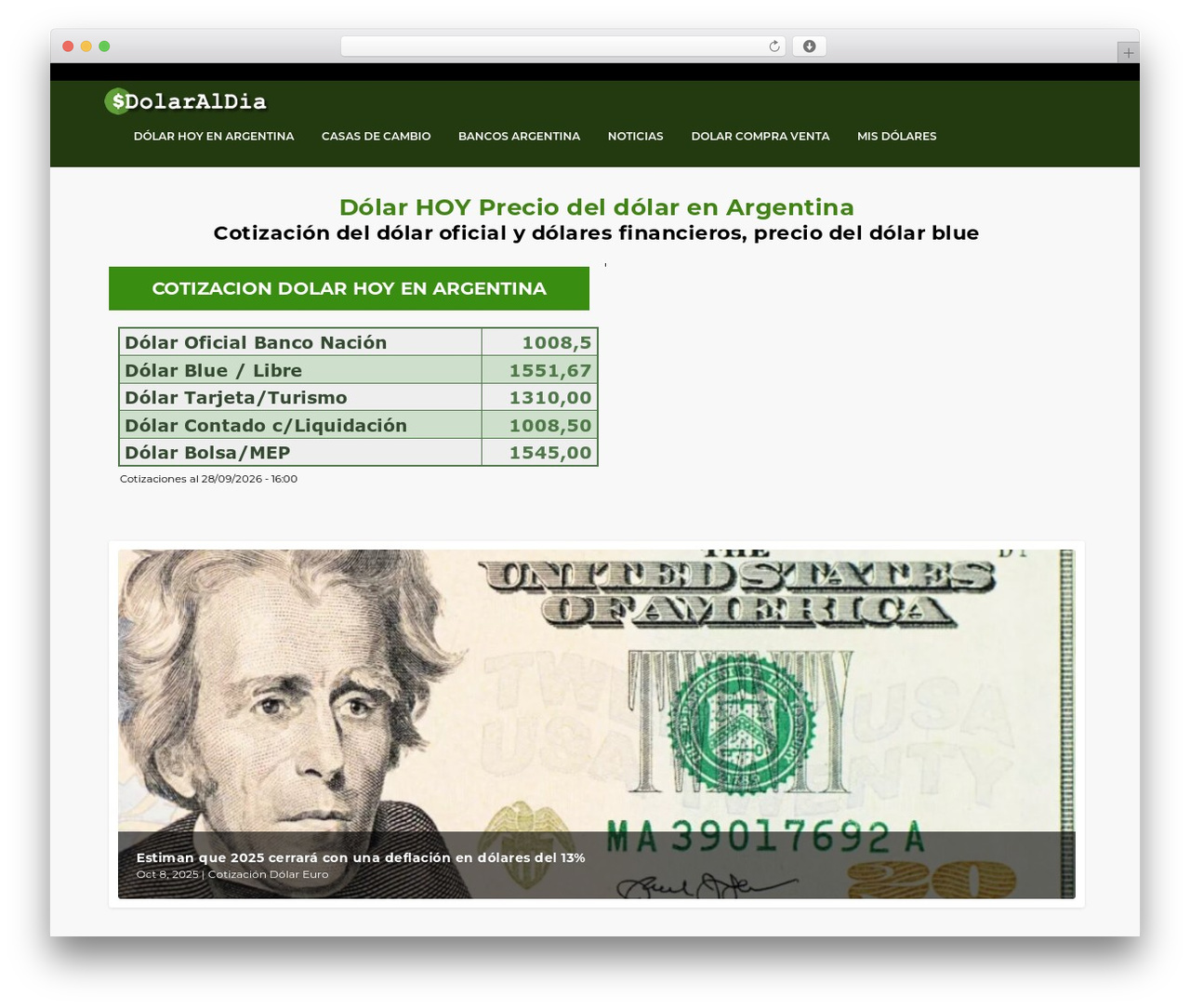 WordPress website theme DAD - Extra Child Theme - dolaraldia.com