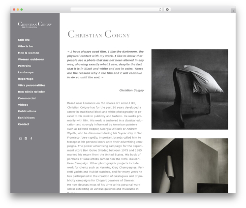 Superba theme WordPress - christiancoigny.ch