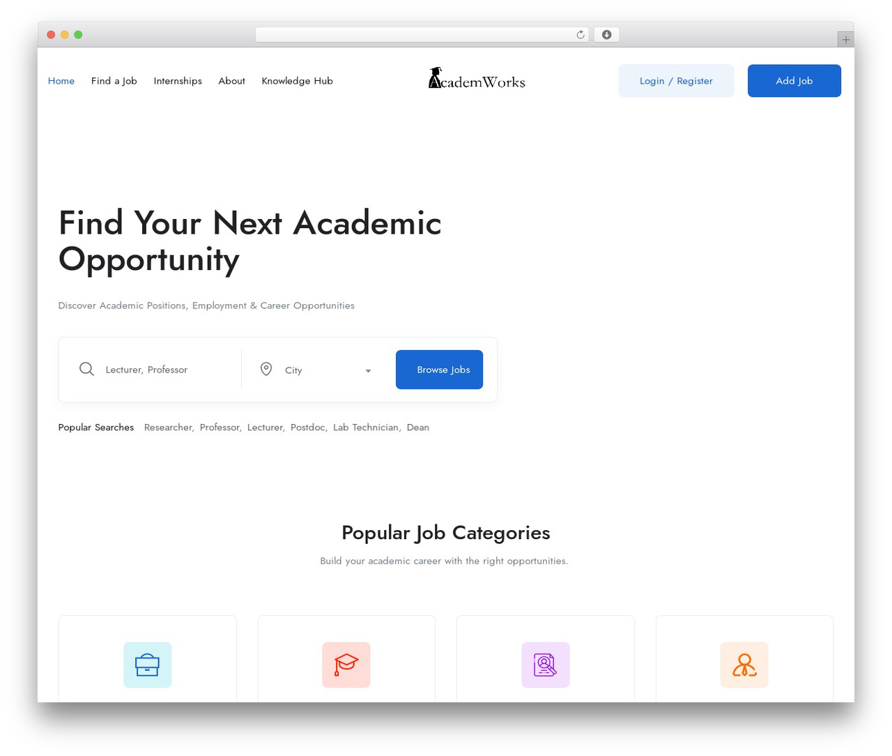Superio WordPress theme - academworks.com