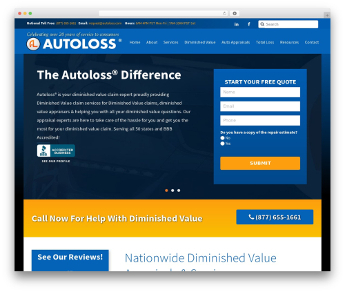 WordPress theme AutoLoss - autoloss.com