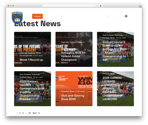 Ohio WordPress theme - armaghgaa.net